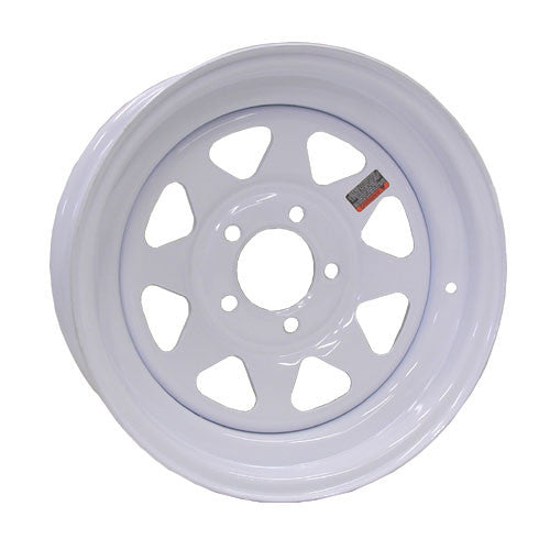 WHITE MODULAR STEEL RIM 15" X 6"