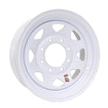 WHITE MODULAR STEEL RIM 16" X 6"
