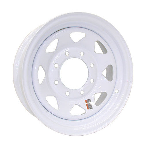 WHITE MODULAR STEEL RIM 16" X 6"