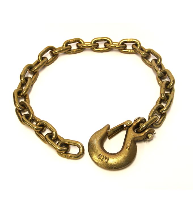 Safety Chain Gr 70 W/ 3/8 Hook & Mount