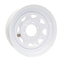 WHITE MODULAR STEEL RIM 16" X 6"