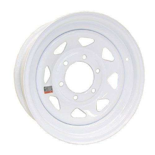 WHITE MODULAR STEEL RIM 15" X 6"