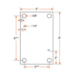 7K SIDE WIND JACK W/BRACKET MOUNT