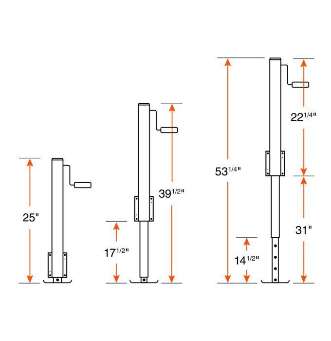 7K SIDE WIND JACK W/BRACKET MOUNT