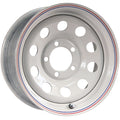 MODULAR WHITE STEEL RIM 14" X 6" (BOLT PATTERN 5X4.5" OFFSET: 0 PILOT: 3.19")